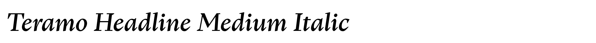 Teramo Headline Medium Italic image
